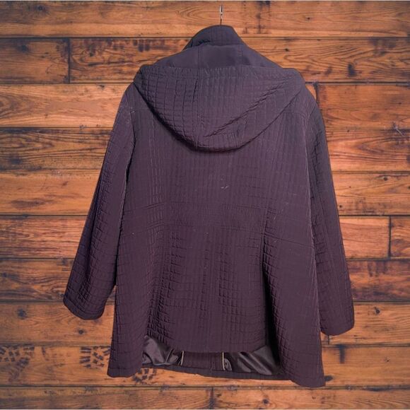 Gallery Women's Quilted Purple Coat - Picture 2 of 5